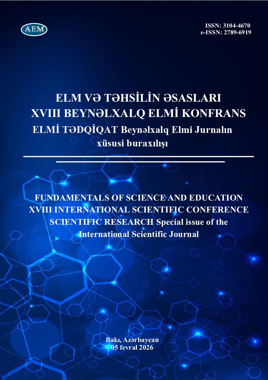 ELM VƏ TƏHSİLİN ƏSASLARI XVIII BEYNƏLXALQ ELMİ KONFRANS 